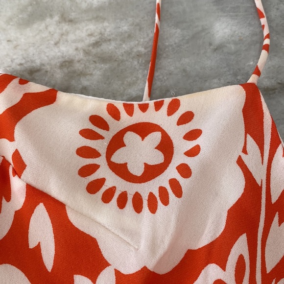 🍊Michael Kors Orange Flower Ruffle Top - Picture 12 of 12